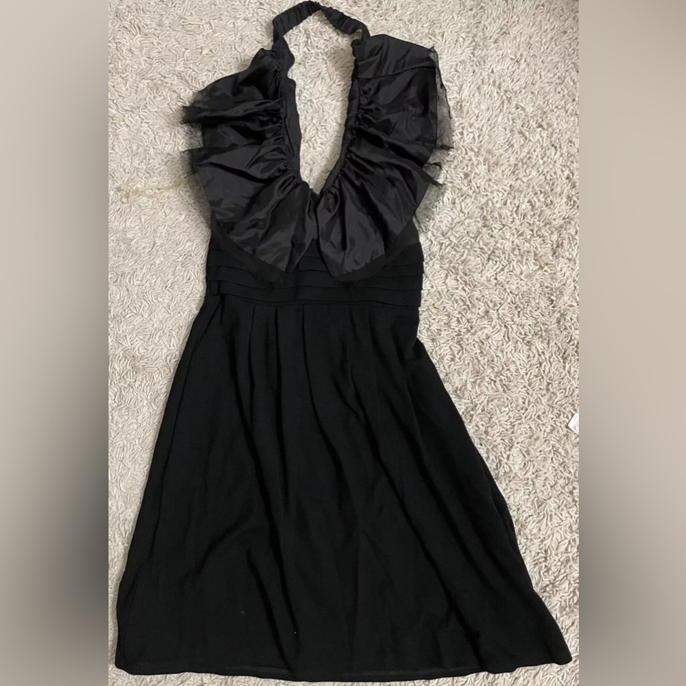 NU Mark Anthony black sleeveless halter stretchy dress XS extra small 0